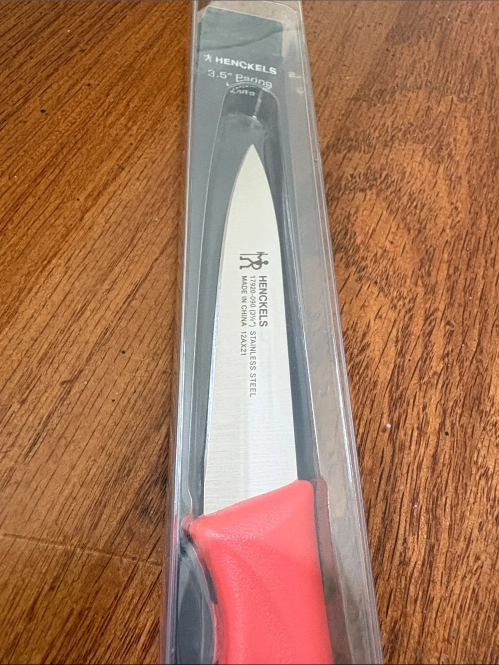 NWOT Henckels 3.5” Paring Knife with Red Handle